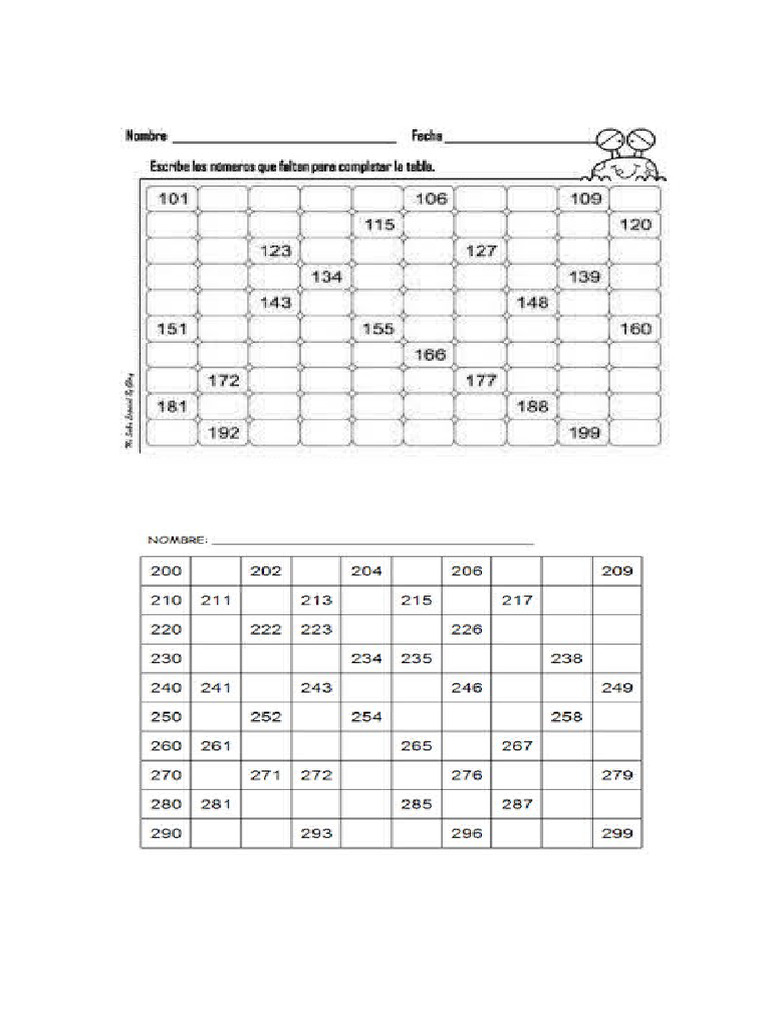 Numeros Hasta El 500 | PDF
