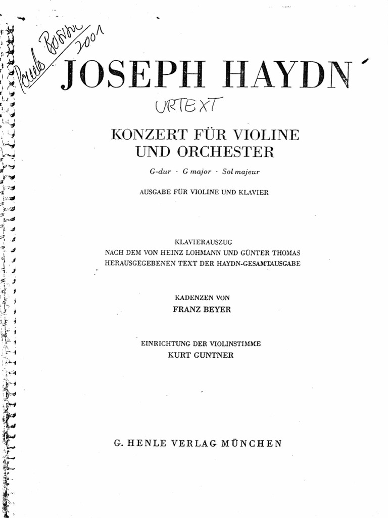 Haydn Violin Concerto | PDF