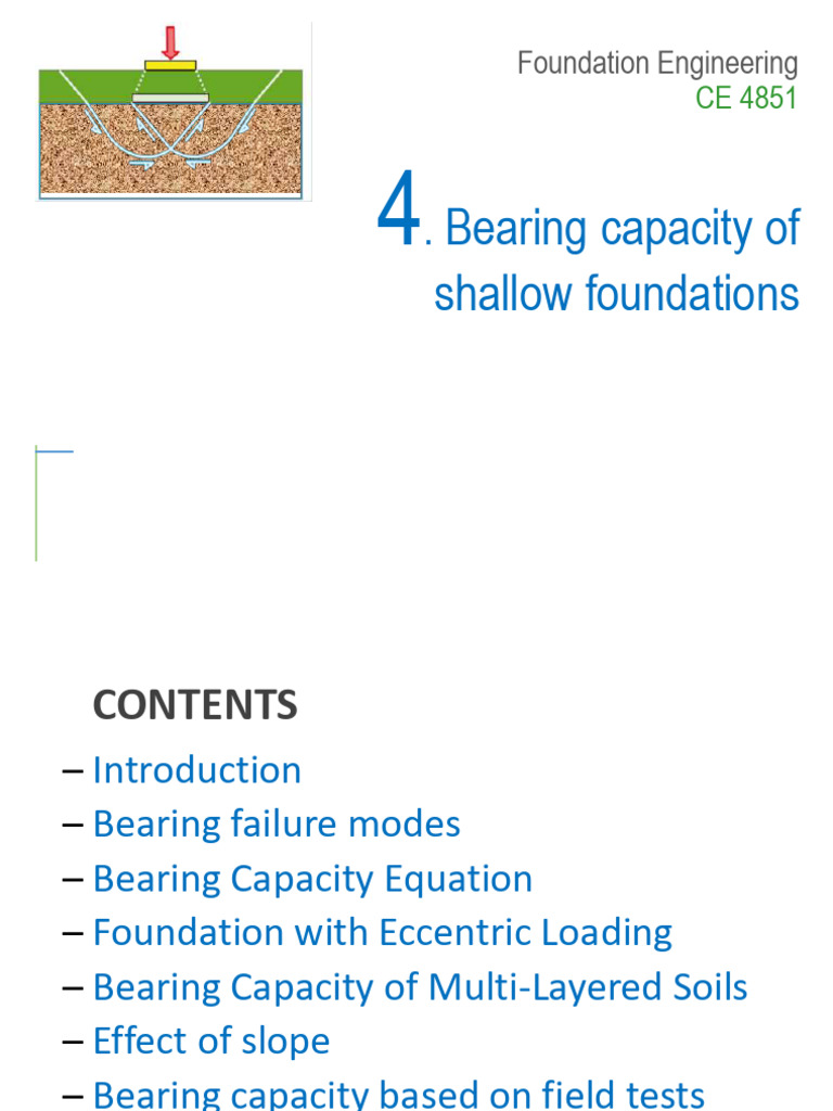 Shallow Foundation Bearing Capacity Guide | PDF | Building Engineering ...