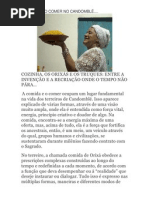 A COMIDA E O COMER NO CANDOMBLÉ