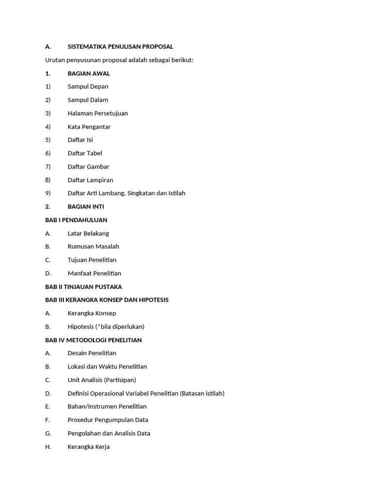 Panduan Penulisan Proposal Penelitian | PDF