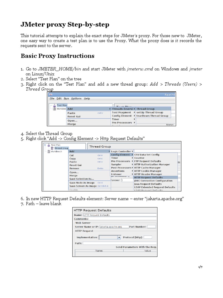 Jmeter Proxy Step by Step | PDF