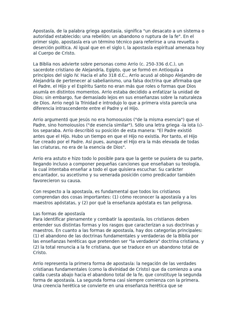 Apostasía: Reconocimiento y Peligros | PDF | Epístola De Judas | Cristo ...