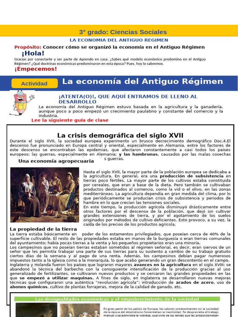 Economía en el Antiguo Régimen | PDF | Agricultura | Hambruna