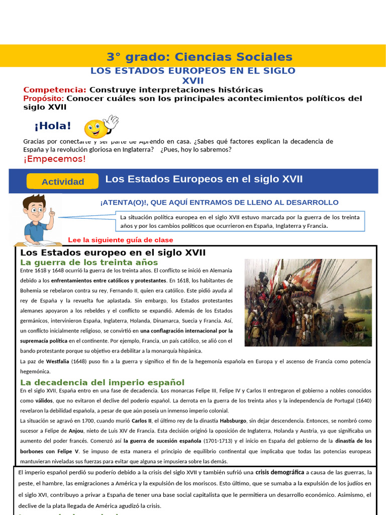 Estados europeos en el siglo XVII | PDF | Imperio español | España