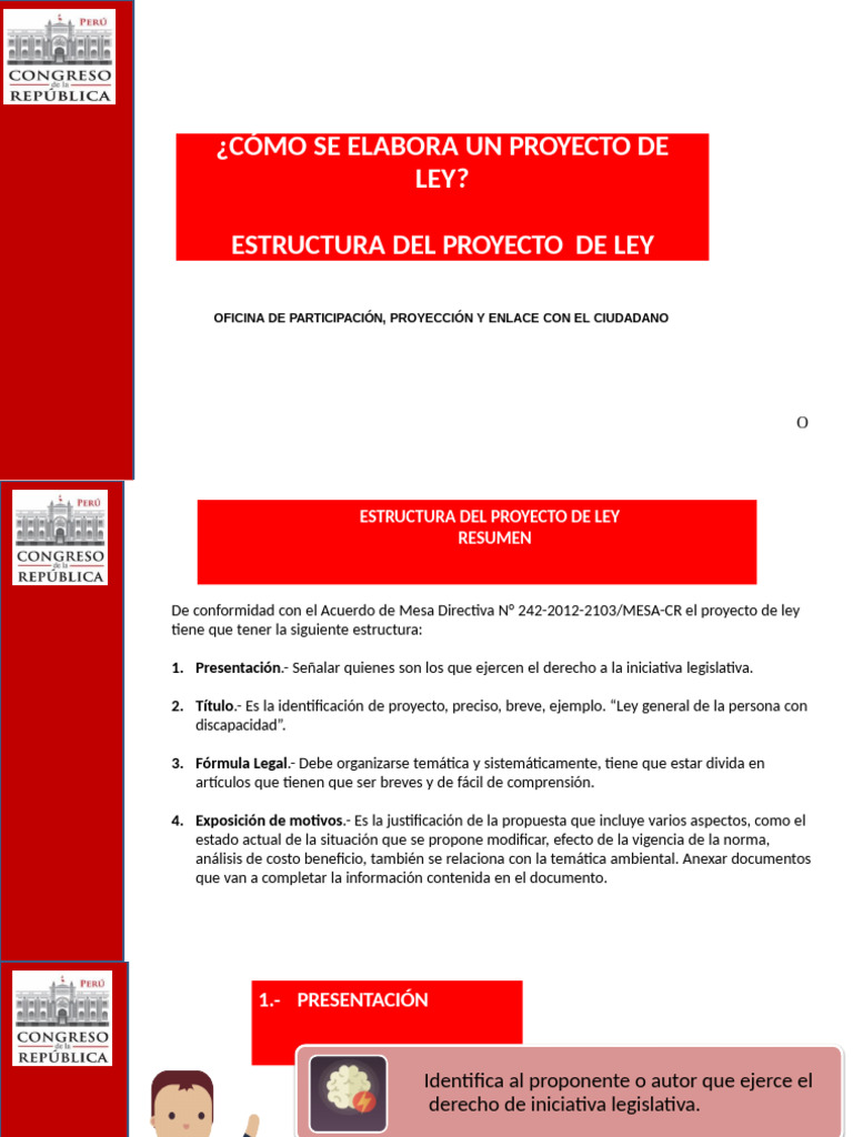Estructura de un Proyecto de Ley | PDF | Estado (política) | Gobierno