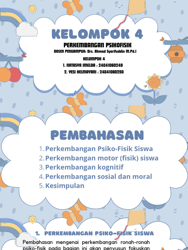 Blue and White Cute Aesthetic Group Project Presentation PDF | PDF