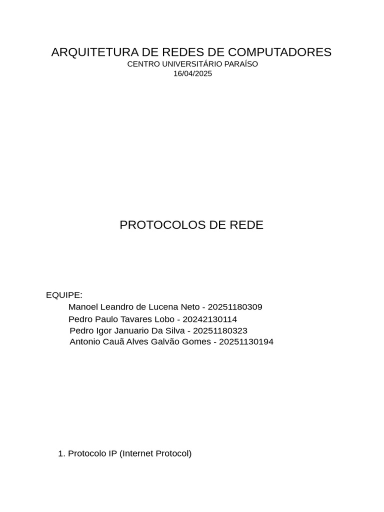 Protocolos Essenciais em Redes de Computadores | PDF | Rede de ...