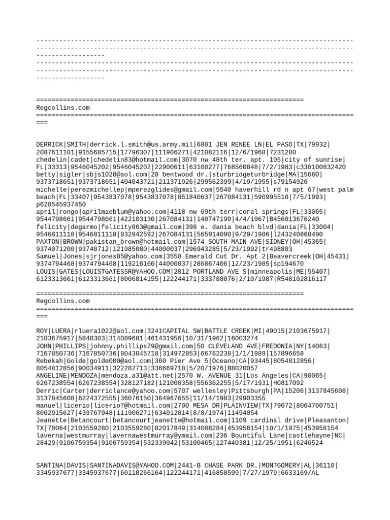 Free Fullz Data Compilation 2025 | PDF