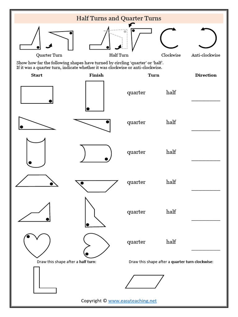 Half Turns and Quarter Turns | PDF | Space | Navigation