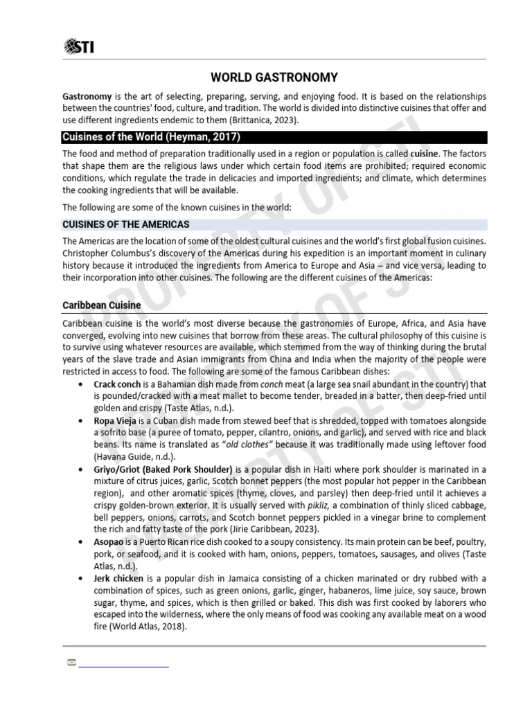 Global Cuisines: A Culinary Overview | PDF | Asian Cuisine | Cuisine