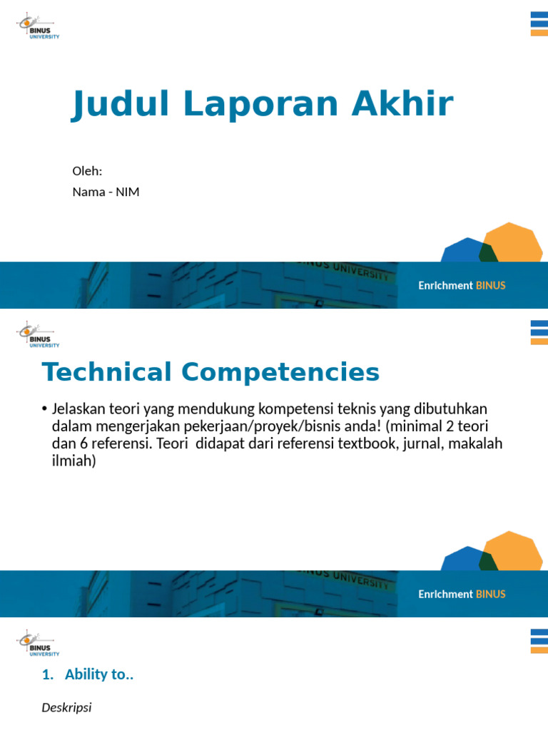 Template Presentasi Final Report Enrichment Even 2021-2022 | PDF