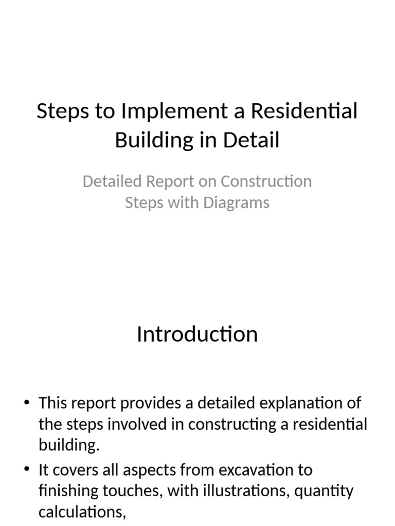 Residential Building Execution Report | PDF