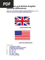 American and British English Spelling Differences