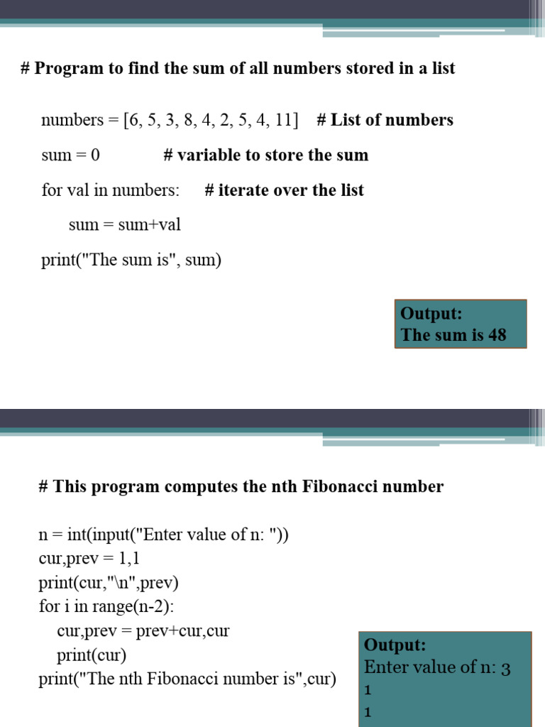 Python Programs for Basic Calculations | PDF | Control Flow | Computer ...