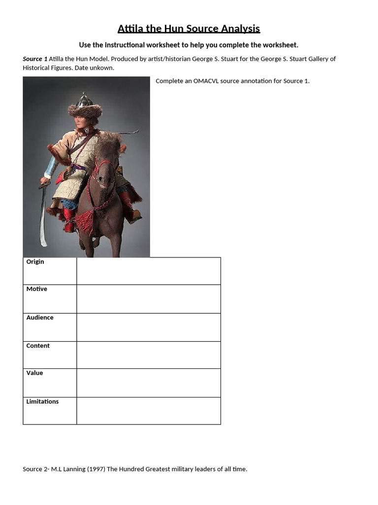 Analyzing Sources on Attila the Hun | PDF