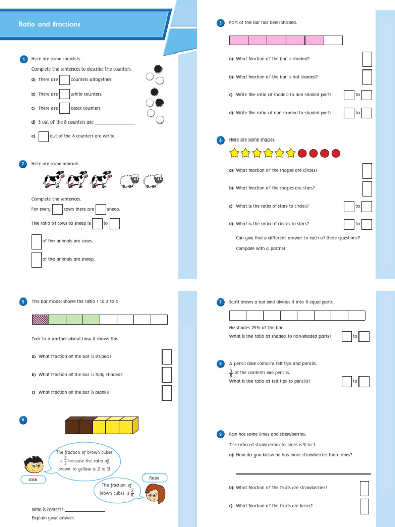 (432599) 2 Ratio and Fractions | PDF | Ratio | Arithmetic