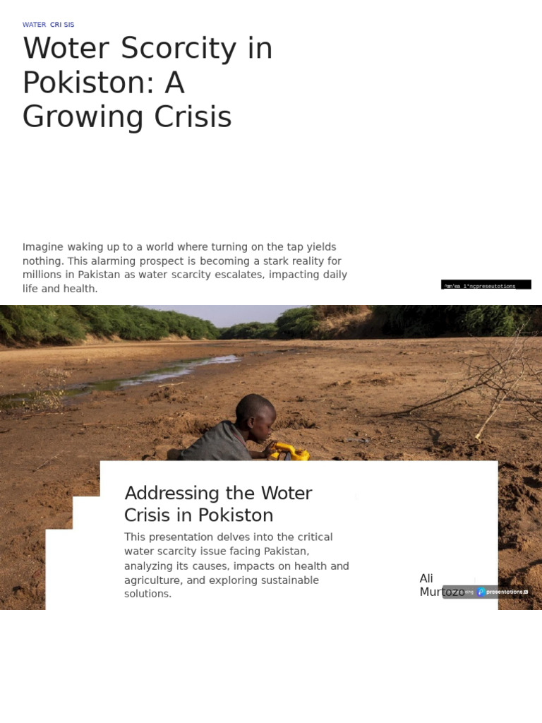 Water Scarcity Crisis in Pakistan | PDF | Water Scarcity | Water