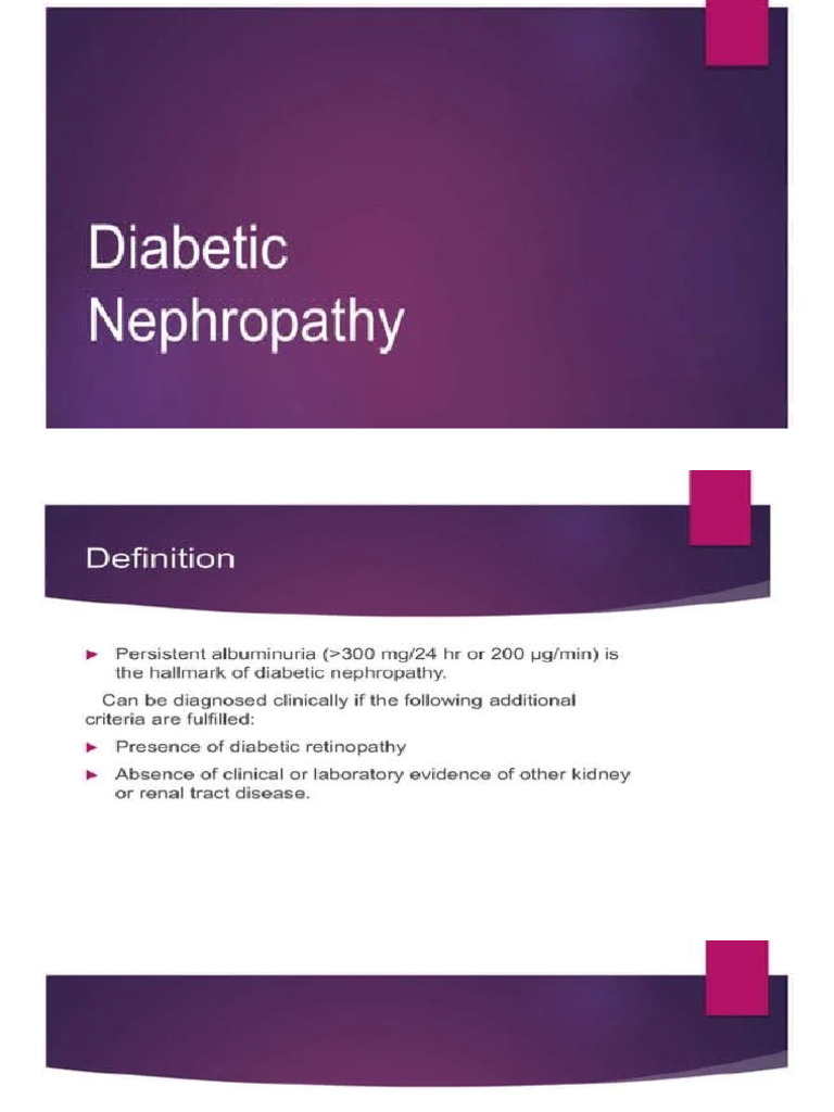 Diabetic Nephropathy | PDF