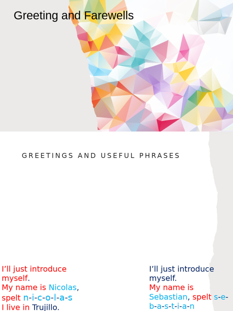 Greetings and Introductions Guide | PDF