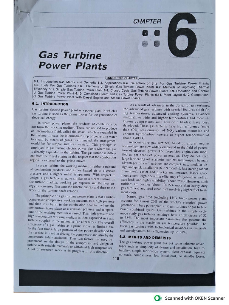 Gas Turbine Power Plants | PDF