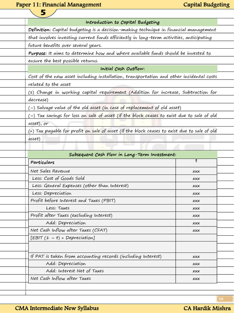 Capital Budgeting Techniques Explained | PDF | Net Present Value ...