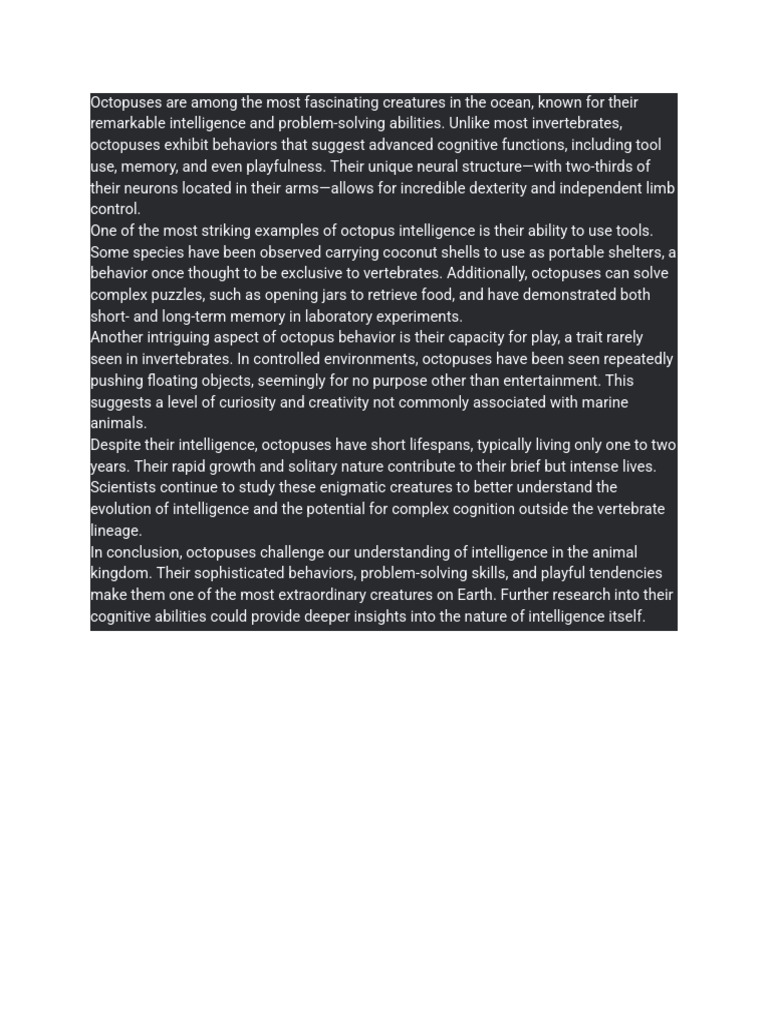 THE SURPRISING INTELLIGENCE OF OCTOPUSES EXPLAINED visual data 3