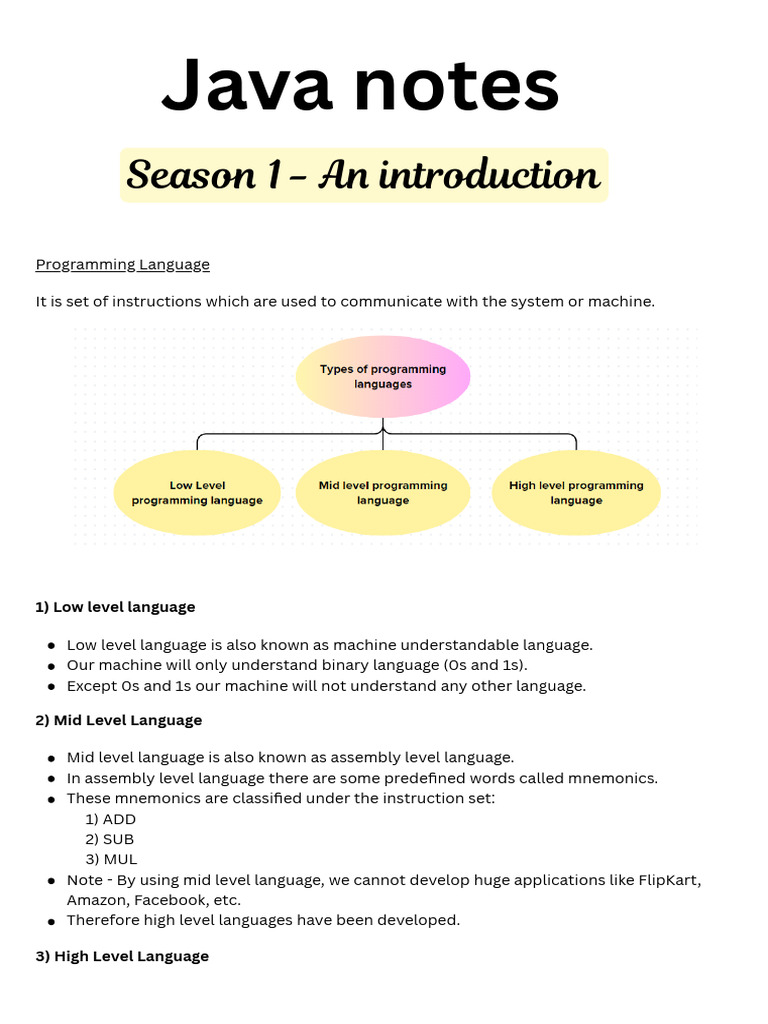 Java Programming Language Basics | PDF | Programming | Constructor ...