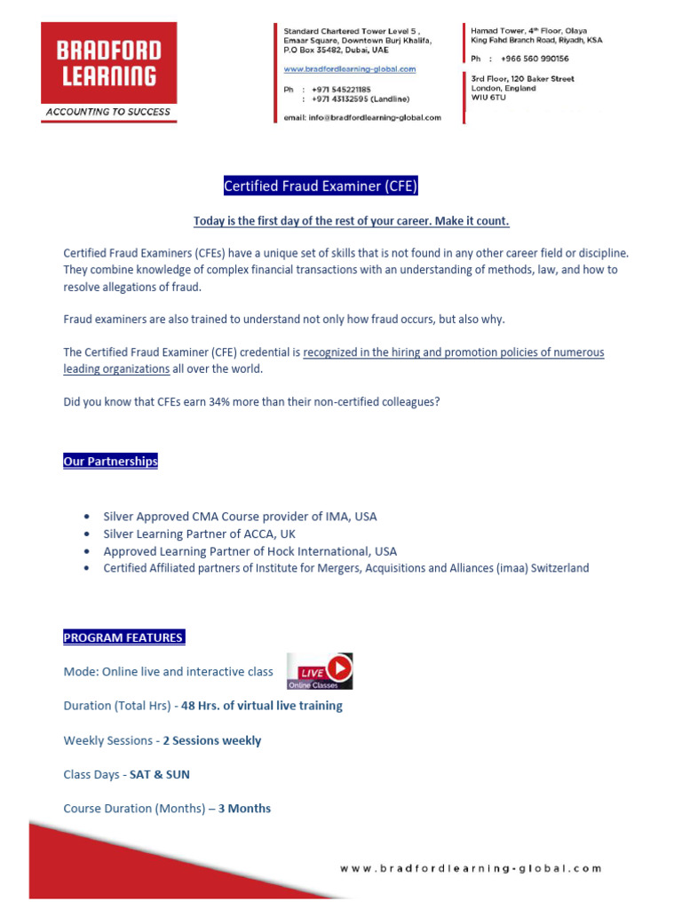 CFE Certification Course Overview | PDF