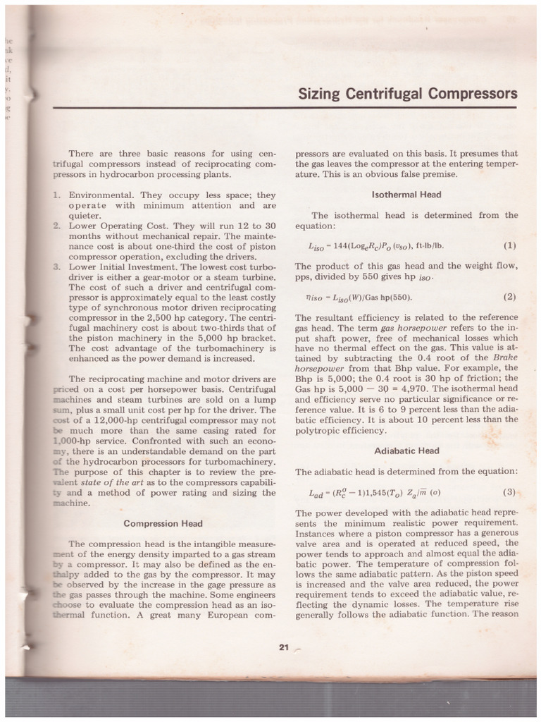 Sizing Compressors | PDF
