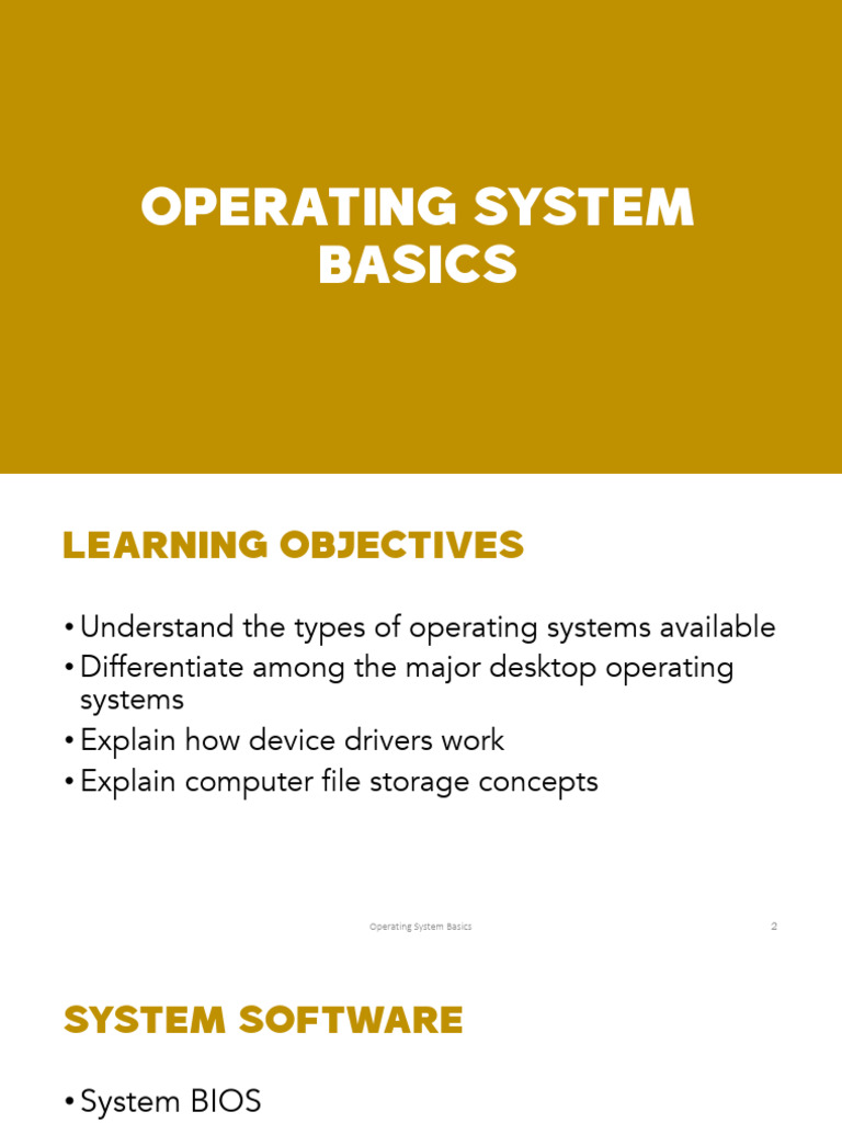 7 - Operating System Basics | PDF | Computer File | Operating System