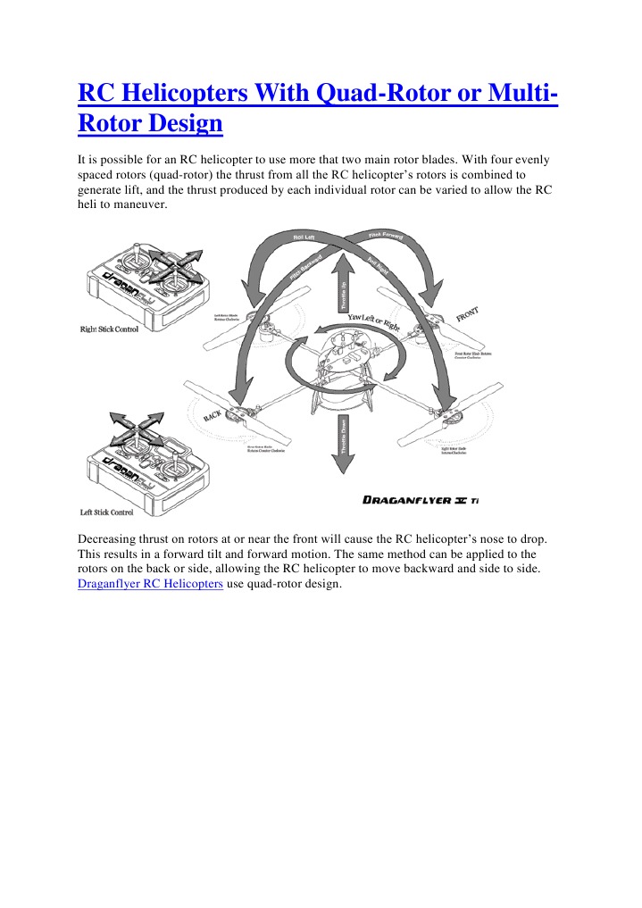 RC Helicopters With Quad-Rotor or Multi-Rotor Design | PDF | Home ...