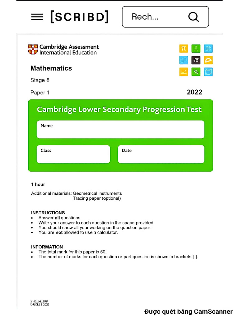 CAMBRIDGE PROGRESSION TEST 2022 visual data 6