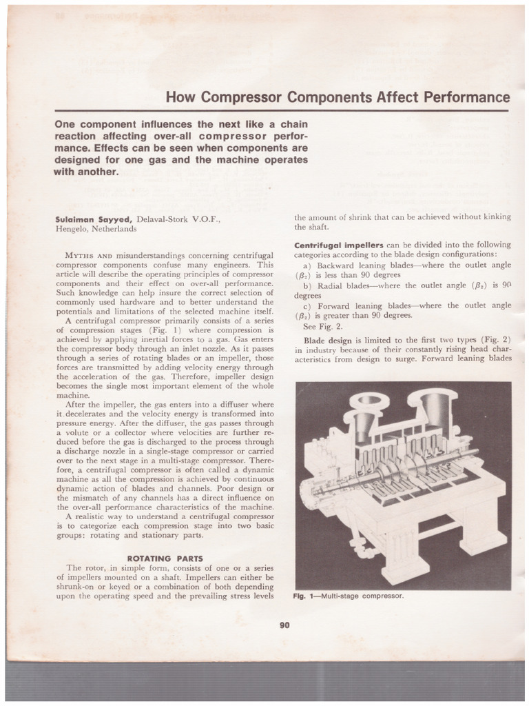 How Compressor Components Affect Performance | PDF