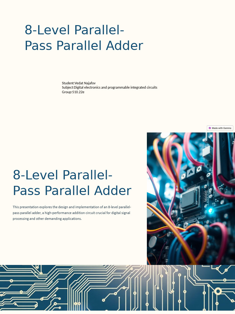 8-Level Parallel-Pass Adder Design | PDF | Computer Engineering ...