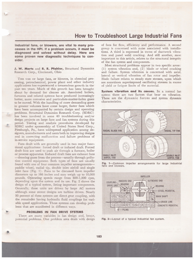 How To Troubleshoot Large Industrial Fans | PDF