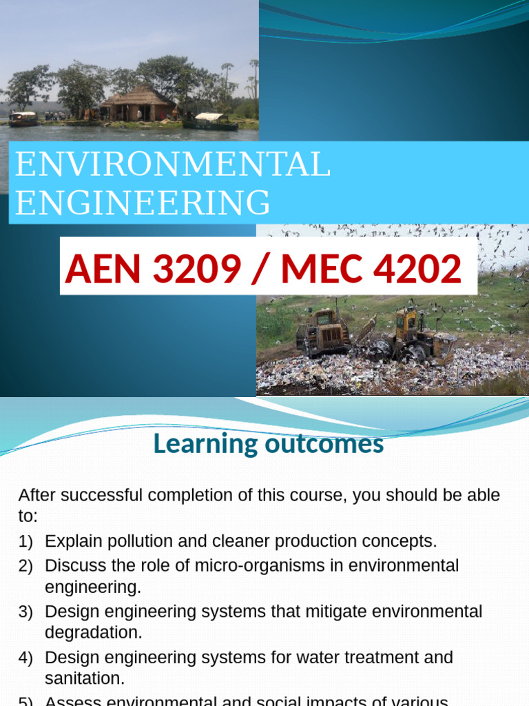 Environmental Engineering Course Overview | PDF | Environmental ...