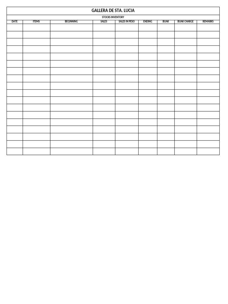 Inventory | PDF