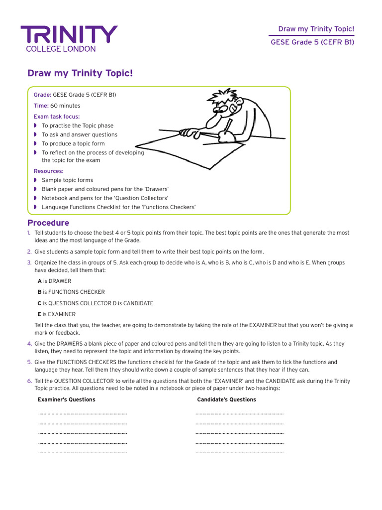 Trinity Topic Practice for GESE Grade 5 | PDF | Human Communication ...