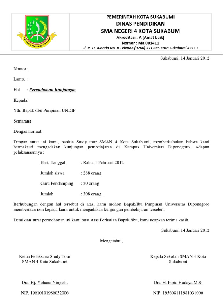 Surat Kunjungan