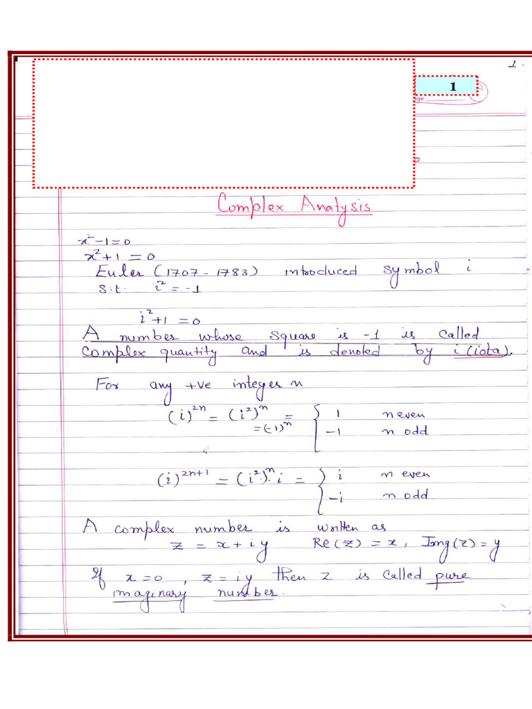 L1-Complex Basics Notes | PDF