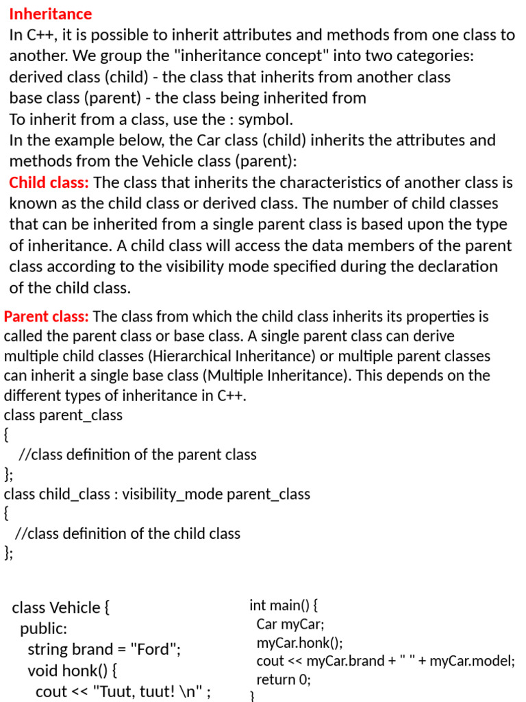 C++ Inheritance Explained: Types & Benefits | PDF | Inheritance (Object ...