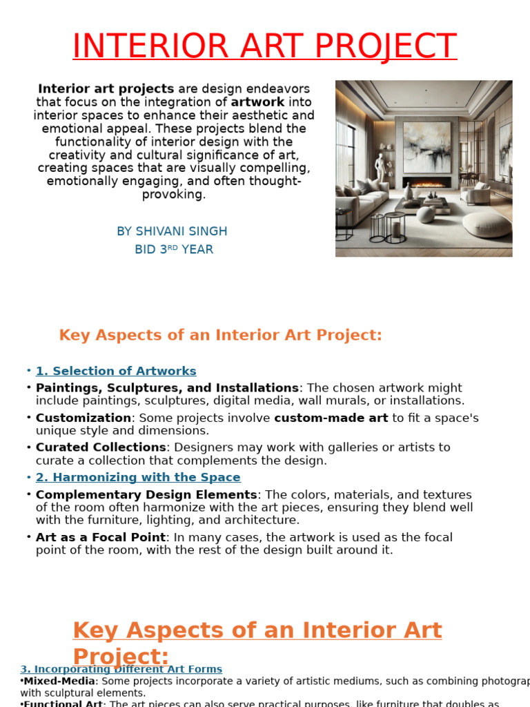 Interior Art Projects Explained | PDF | Paintings | Interior Design