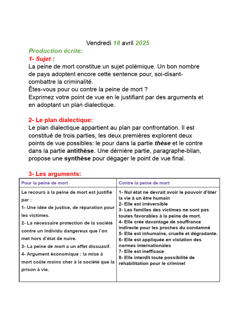 Arguments pour et contre la peine de mort | PDF | Peine capitale | Justice