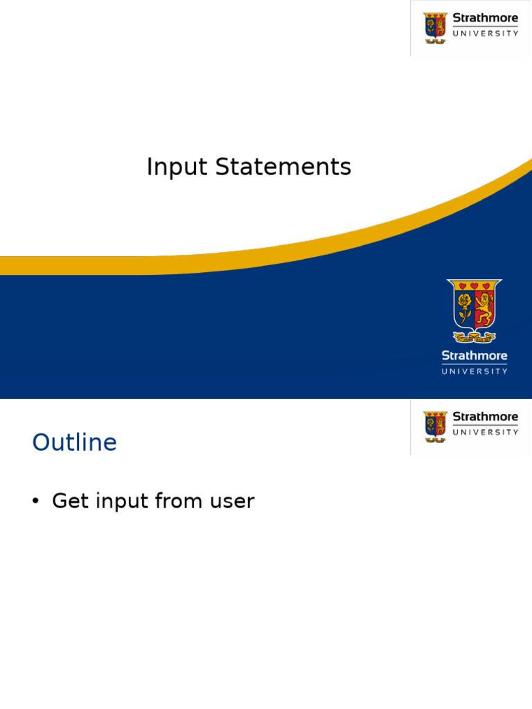 Lecture 5 - Input Statements | PDF