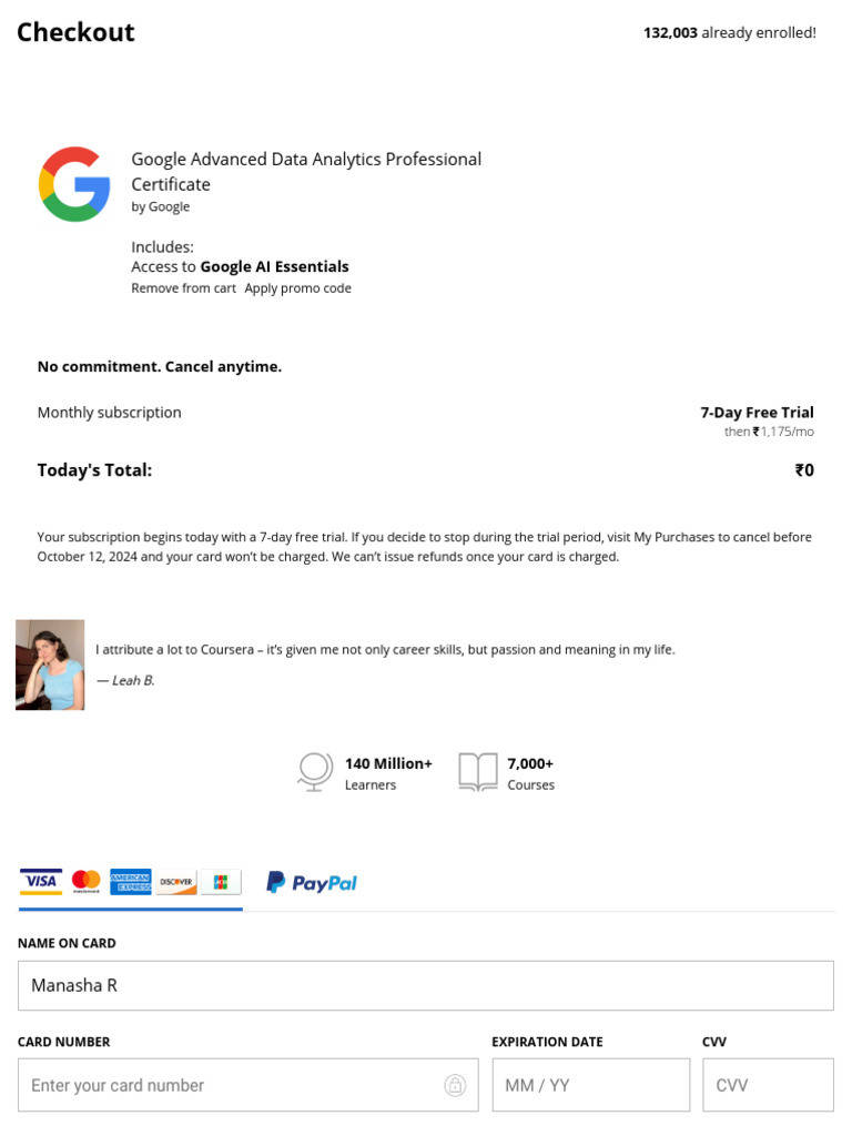 Google Advanced Data Analytics Trial | PDF