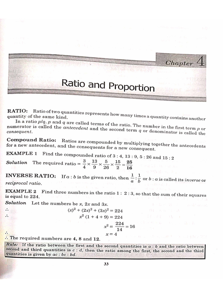 Ratio and Proportion | PDF