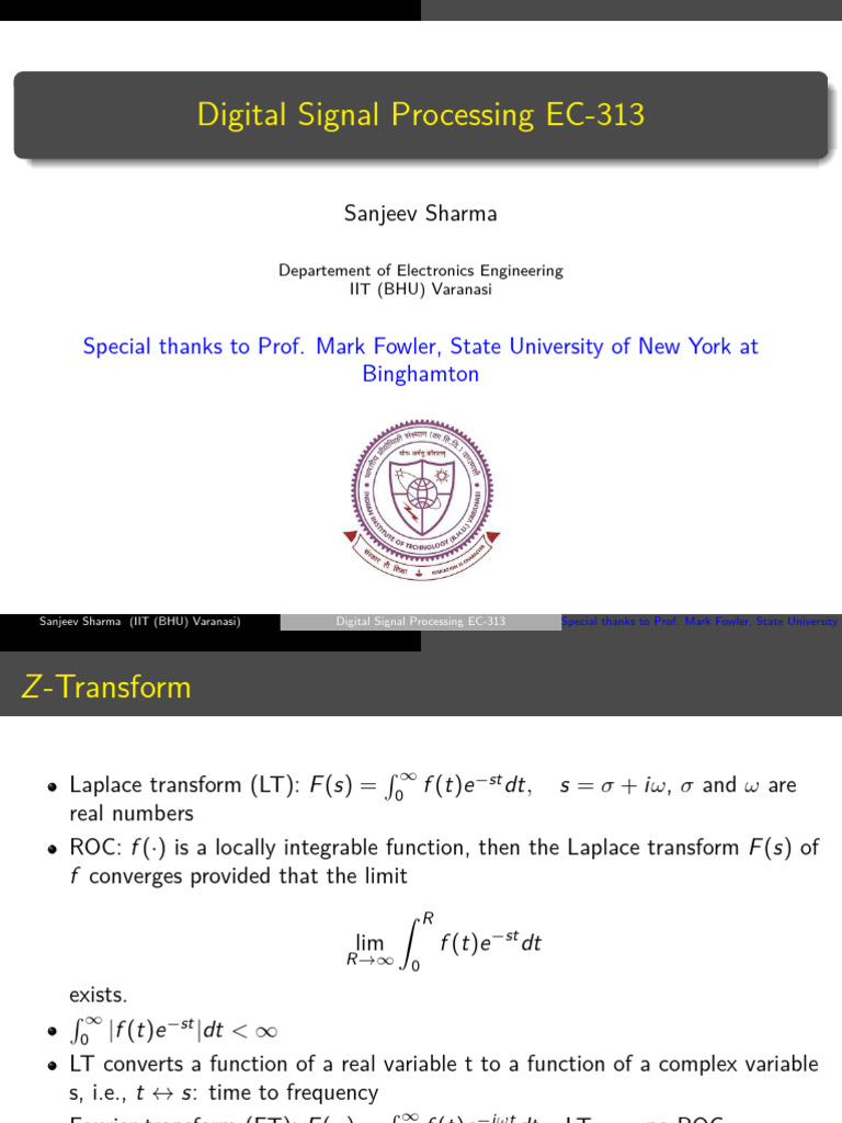 Digital Signal Processing Concepts Explained | PDF | Telecommunications ...
