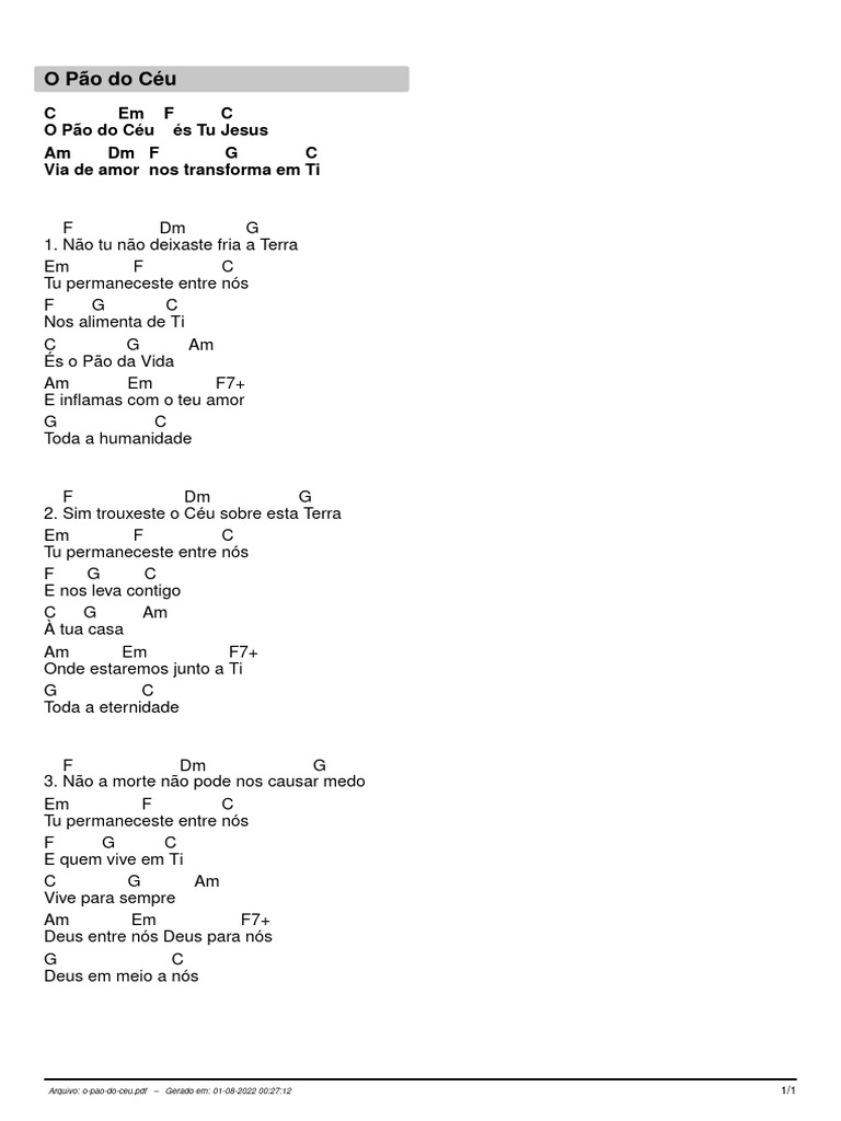 O Pao Do Ceu-1 | PDF