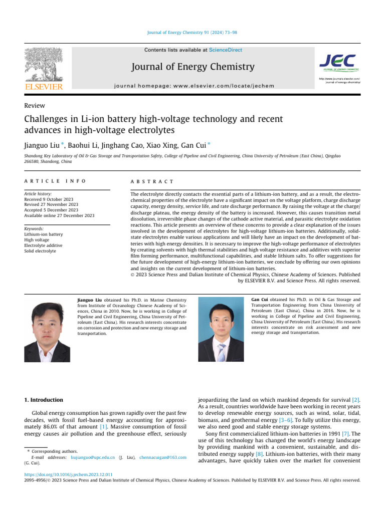 High-Voltage Lithium-Ion Battery Advances | PDF | Lithium Ion Battery ...